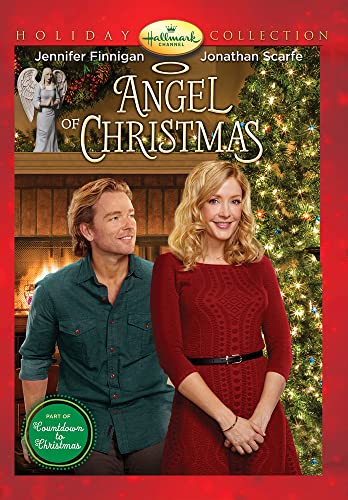 DVD cover for Angel of Christmas featuring a man and woman by a tree.