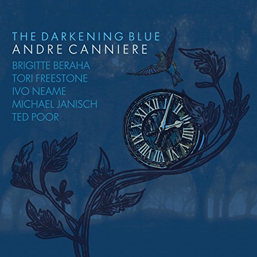 CD cover: blue background, clock, bird, and floral line art.