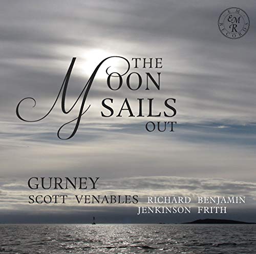 CD cover with swirling grey sky, large script "The Moon Sails Out".