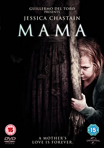 DVD cover for horror film "Mama" featuring a child and tree roots.