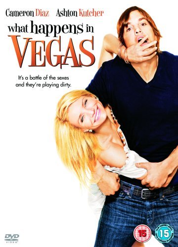 DVD cover for "What Happens in Vegas" featuring Cameron Diaz and Ashton Kutcher.