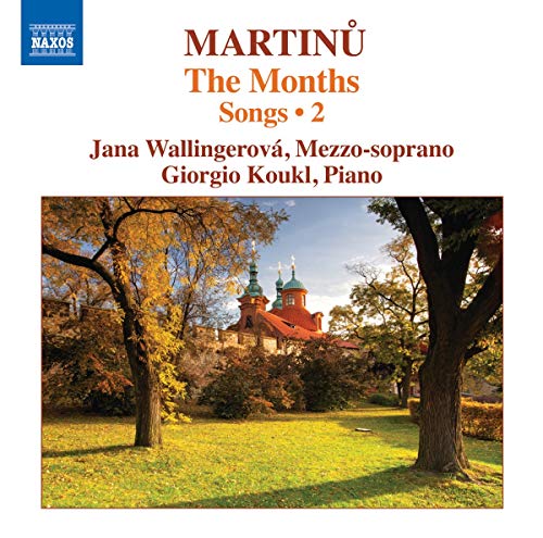 CD cover for Martinůâs âThe Monthsâ featuring a church in autumn.