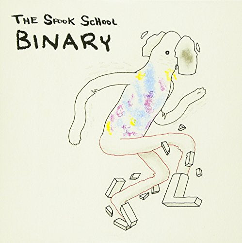 Album cover for The Spook School’s “Binary” with a sketched running figure.