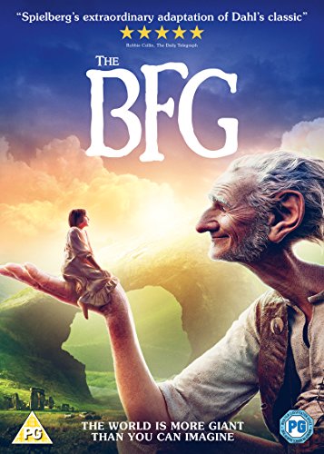 DVD cover for "The BFG" featuring a giant and a small girl.
