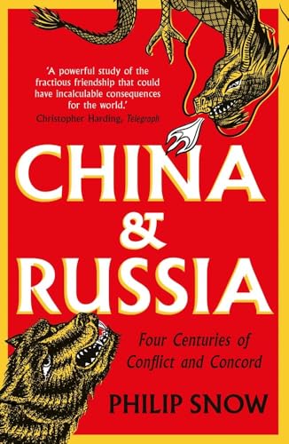 Book cover with a red background featuring a dragon, a bear, and bold text.