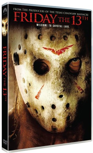 DVD cover for "Friday The 13th" featuring a menacing hockey mask.