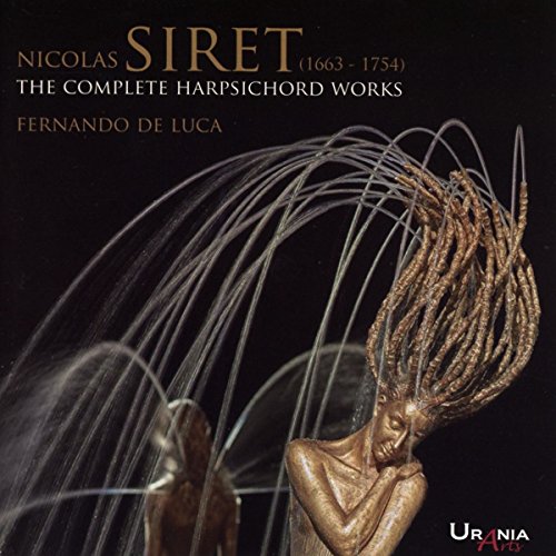 CD cover featuring a bronze sculpture and text: "Nicolas Siret - The Complete Harpsichord Works".