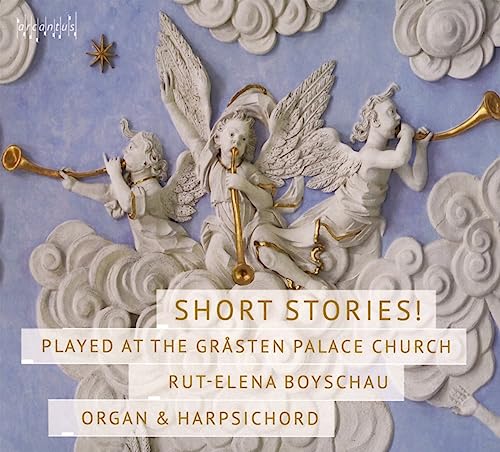 CD cover: cherubic figures with instruments against a cloudy blue background.