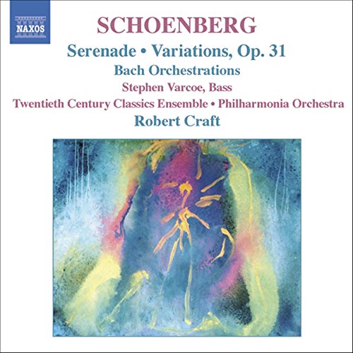 CD cover for Schoenberg’s “Serenade” with abstract colorful painting.
