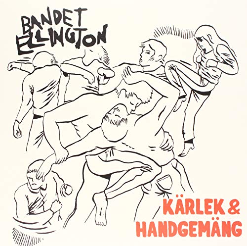 Bandet Ellington album cover: black and white line drawing of figures.
