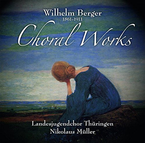 CD cover: painting of a woman kneeling in a field, text “Choral Works.”