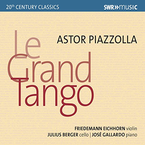 CD cover for Astor Piazzolla’s “Le Grand Tango” with text and performers’ names.