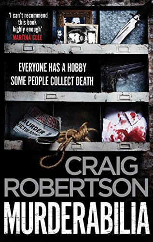 Book cover depicting crime scene evidence and a title about collecting death.