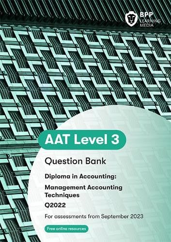 AAT Management Accounting Techniques: Question Bank