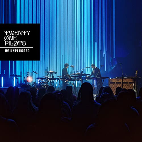 Twenty One Pilots MTV Unplugged album cover with musicians performing onstage.