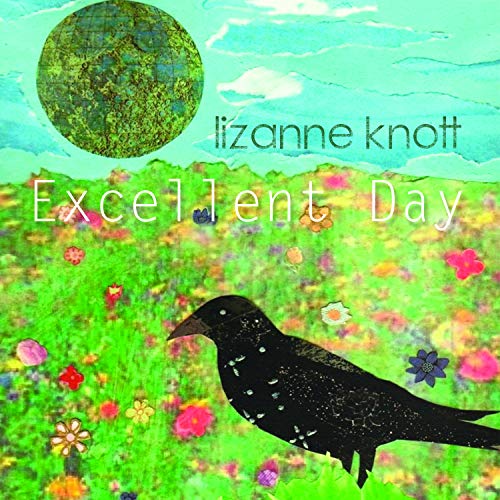CD cover with a black bird in a colorful, floral meadow.