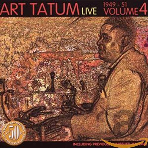 CD cover featuring Art Tatum’s portrait in sepia tones, playing piano.