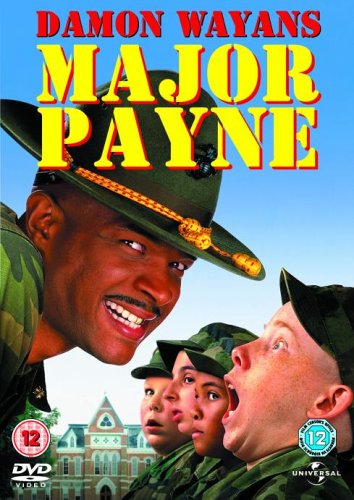 DVD cover for "Major Payne" featuring Damon Wayans in military uniform.