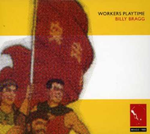 CD cover for Billy Bragg’s “Workers Playtime” with red, pixelated faces.