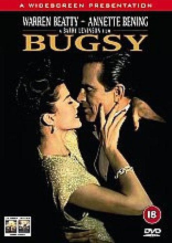 DVD cover for "Bugsy" featuring Warren Beatty and Annette Bening.