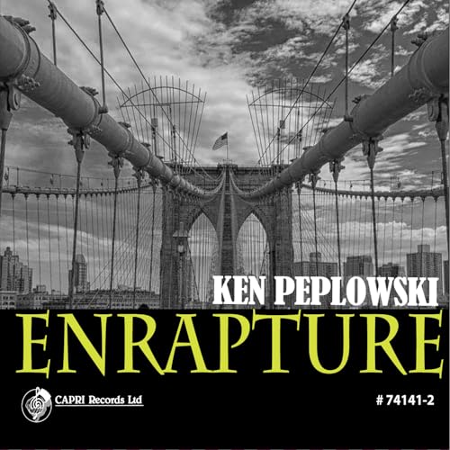CD cover for Ken Peplowski's "Enrapture" featuring the Brooklyn Bridge.