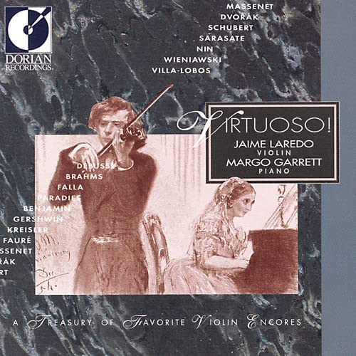 CD cover: violinist Jaime Laredo, pianist Margo Garrett, and composers’ names.