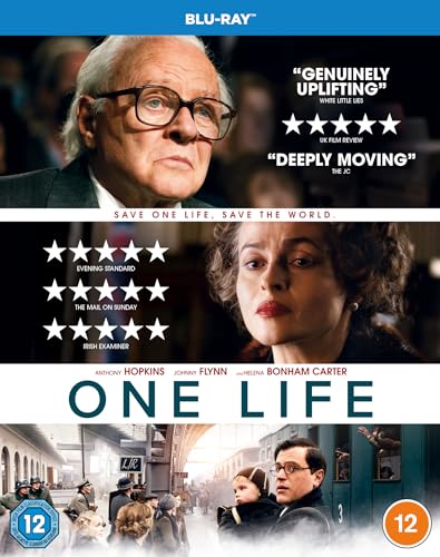 “One Life” Blu-ray cover featuring Anthony Hopkins and Helena Bonham Carter.