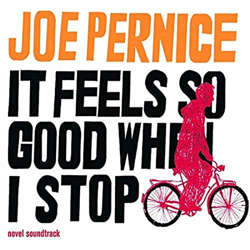 Album cover for Joe Pernice’s “It Feels So Good When I Stop” with a cyclist.