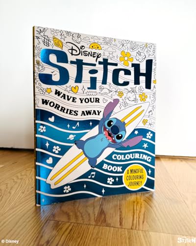 Disney Stitch - Wave Your Worries Away Colouring Book : A Mindful Colouring Journey
