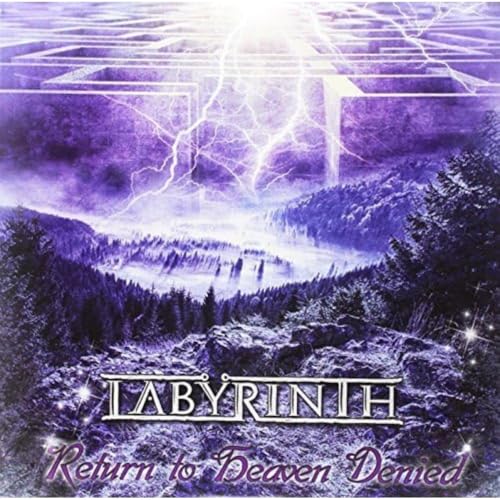 Album cover for Labyrinth's "Return to Heaven Denied" with stormy landscape.
