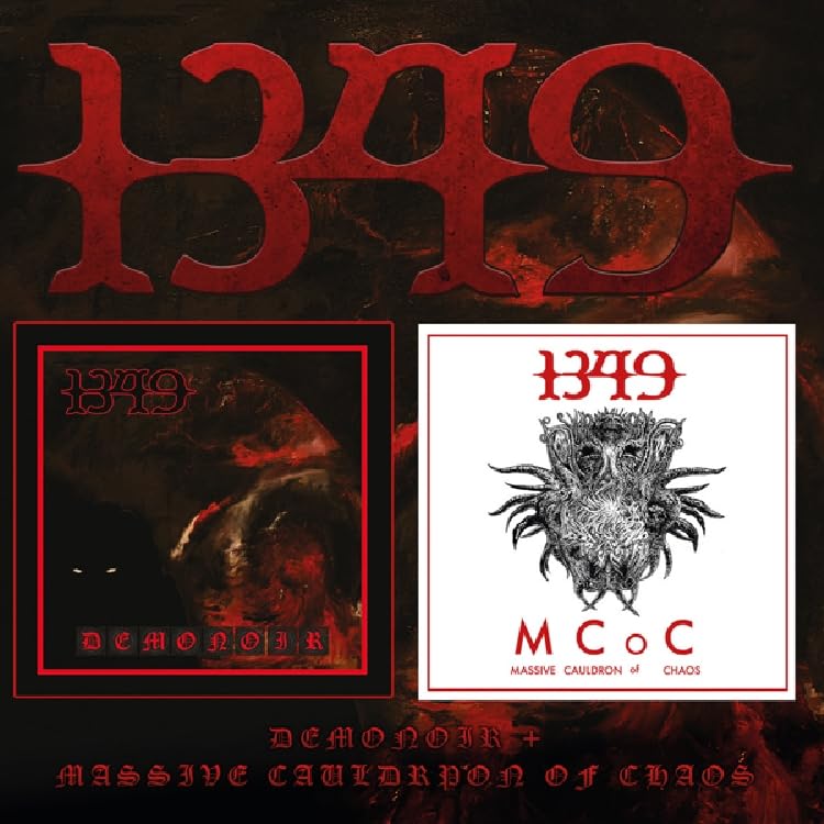 CD case for 1349’s “Demonoir / Massive Cauldron Of Chaos” album.