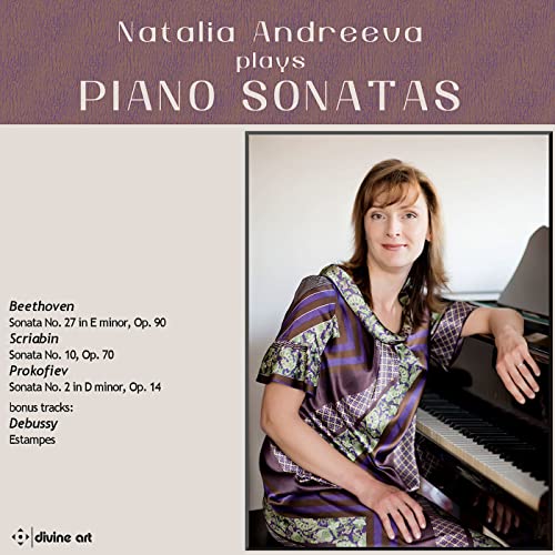 CD cover featuring pianist Natalia Andreeva and a grand piano.
