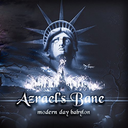 CD cover: Statue of Liberty with a fiery, destroyed cityscape below.