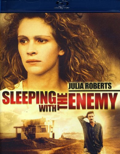 “Sleeping With Enemy” Blu-ray cover featuring Julia Roberts and a coastal home.