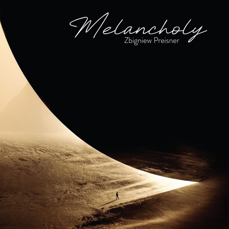 A lone figure walks across a vast, sunlit landscape beneath a dark, curved shadow.