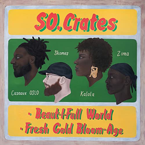 Vinyl record cover featuring painted portraits of five people in profile.