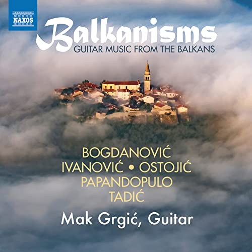 CD cover for “Balkanisms” by Mak Grgić, featuring a village scene.