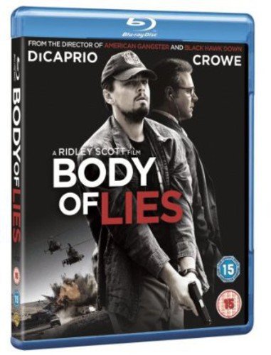 Blu-ray cover for "Body of Lies" featuring Leonardo DiCaprio and Russell Crowe.