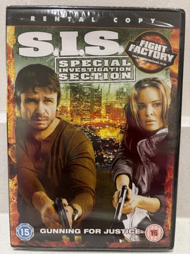 DVD cover for "Sis" featuring two people holding guns, city backdrop.
