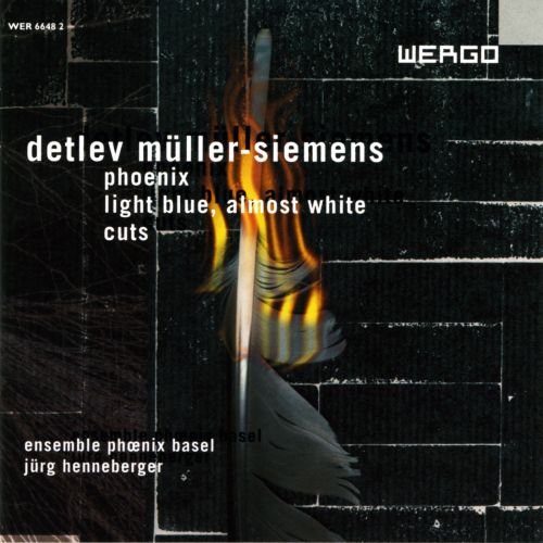 CD cover: burning feather against a dark, tiled background.