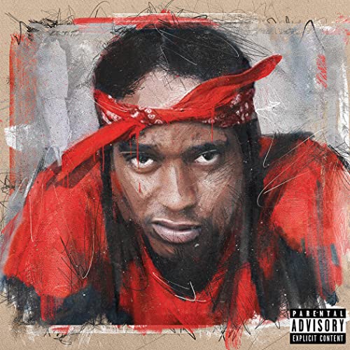 CD cover featuring a man with dreadlocks and a red bandana, painted style.