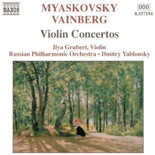 CD cover with a forest painting, text listing composers and performers.
