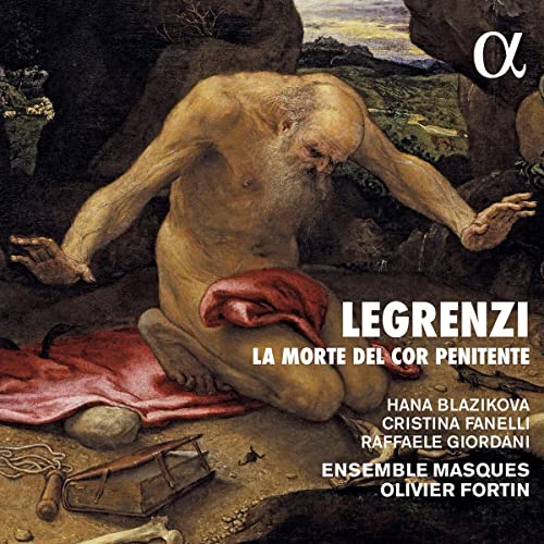 CD cover depicting a kneeling, aged man in a rocky landscape.