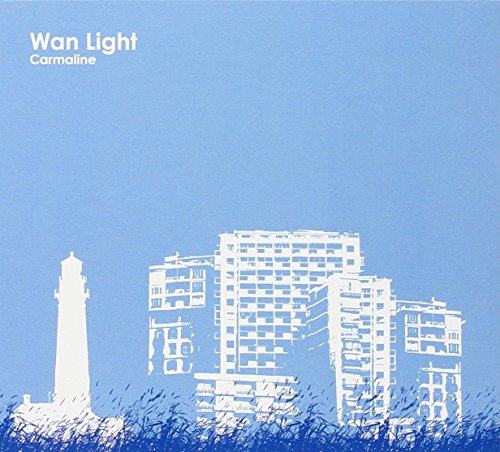 CD cover with a white cityscape silhouette on a blue background.