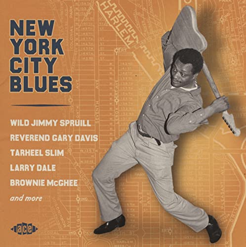 CD cover for “New York City Blues” featuring a musician and map.