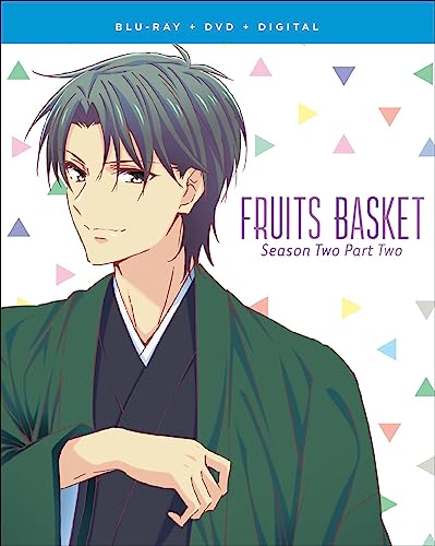 Fruits Basket" Blu-ray cover featuring anime character Yuki Sohma with colorful triangles.