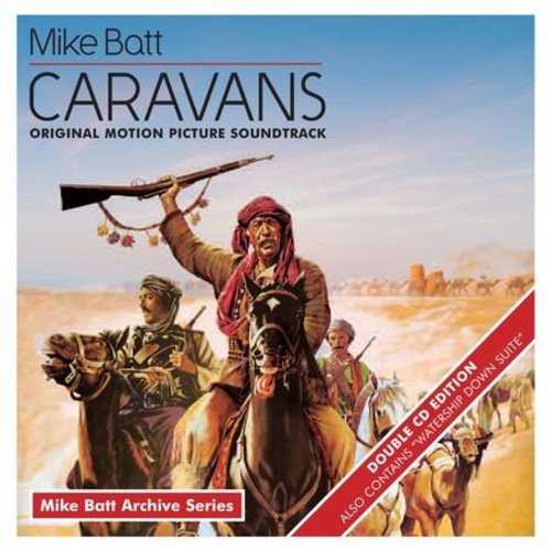 CD cover for "Caravans" soundtrack, depicting figures on horseback in a desert.