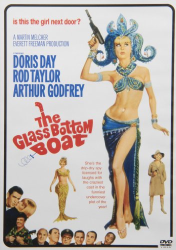 The Glass Bottom Boat" DVD cover featuring Doris Day in a blue costume.