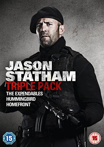 Jason Statham DVD cover featuring him in tactical gear with a rifle.