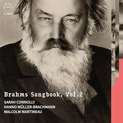 CD cover: black and white portrait of Johannes Brahms, text details.